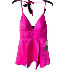 B.Smart Satin Pink Fuschia Dress NWT